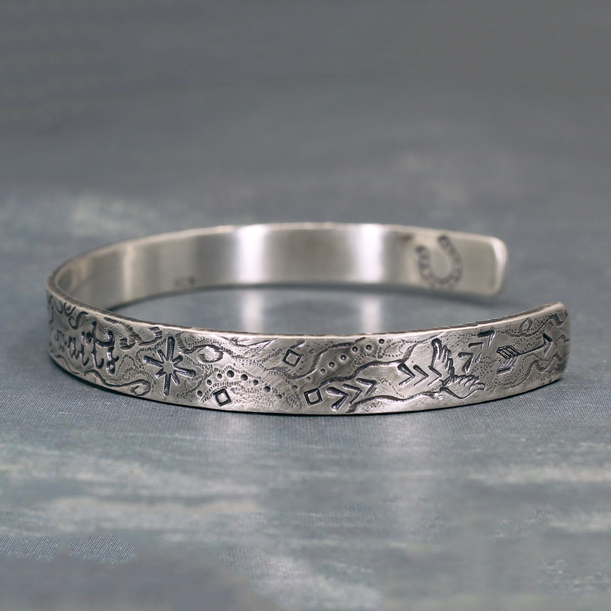 Boho sterling silver bracelet