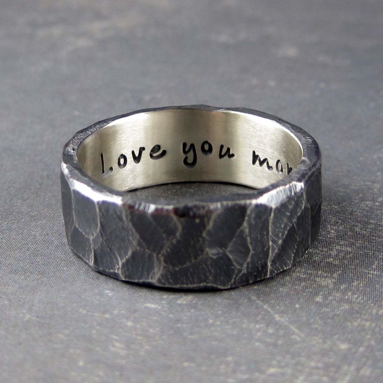 Personalized mens wedding band