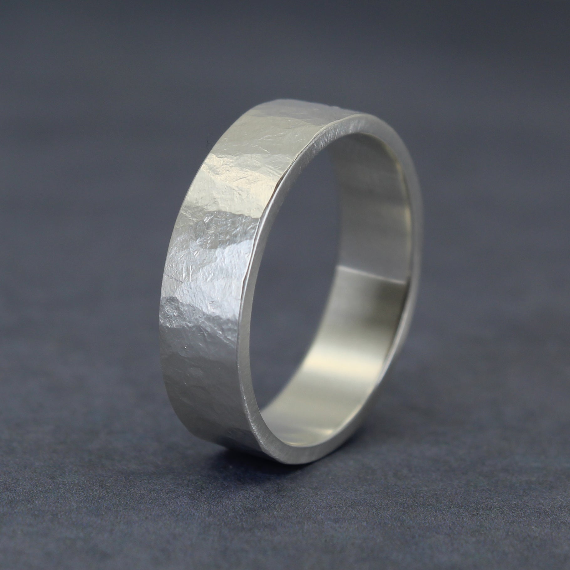 Rustic silver band