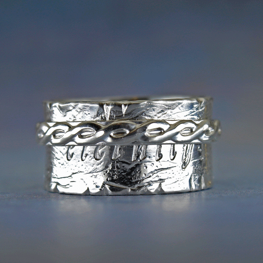 Eternity spinner ring handmade