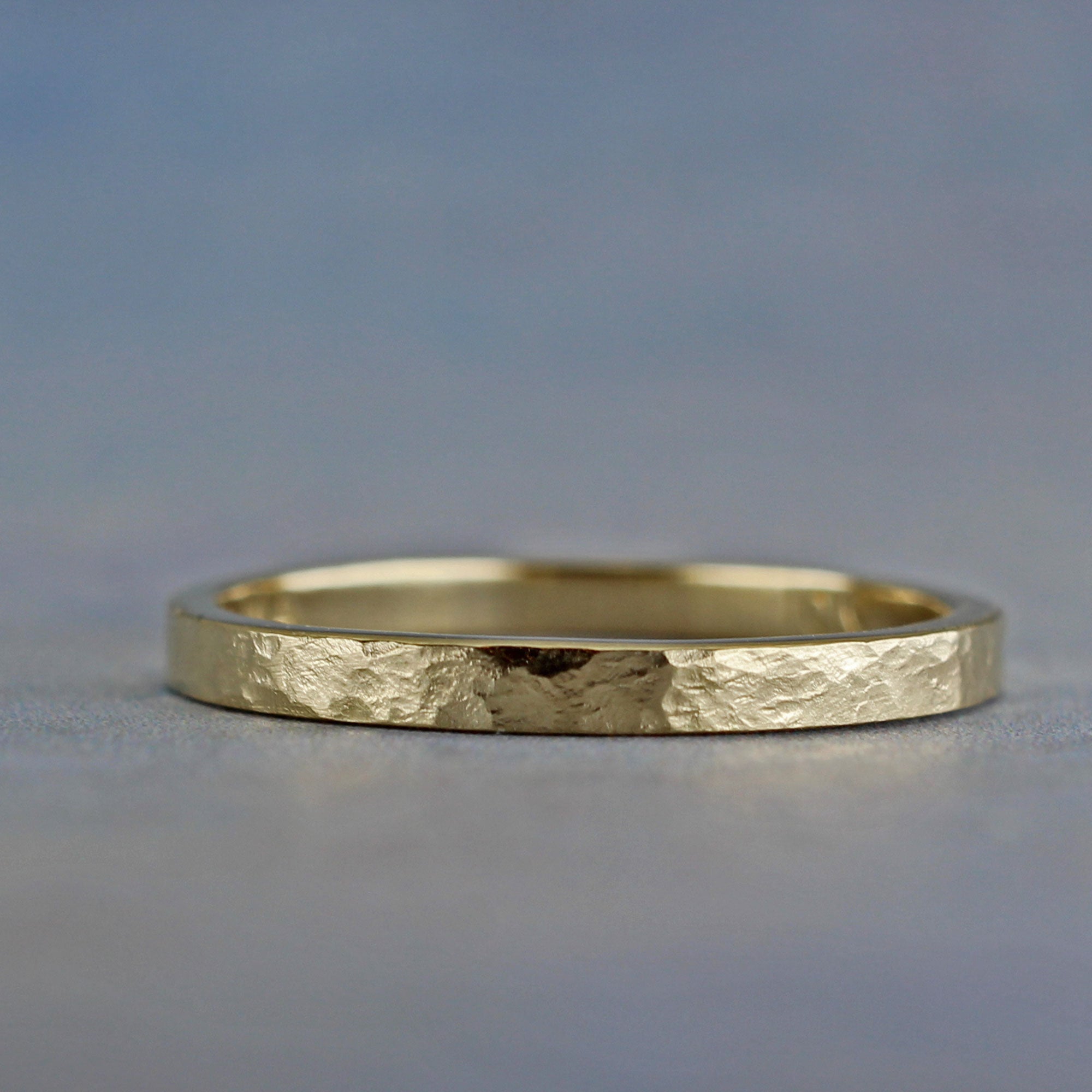 Engraved gold ring with custom inscription, handmade in solid gold