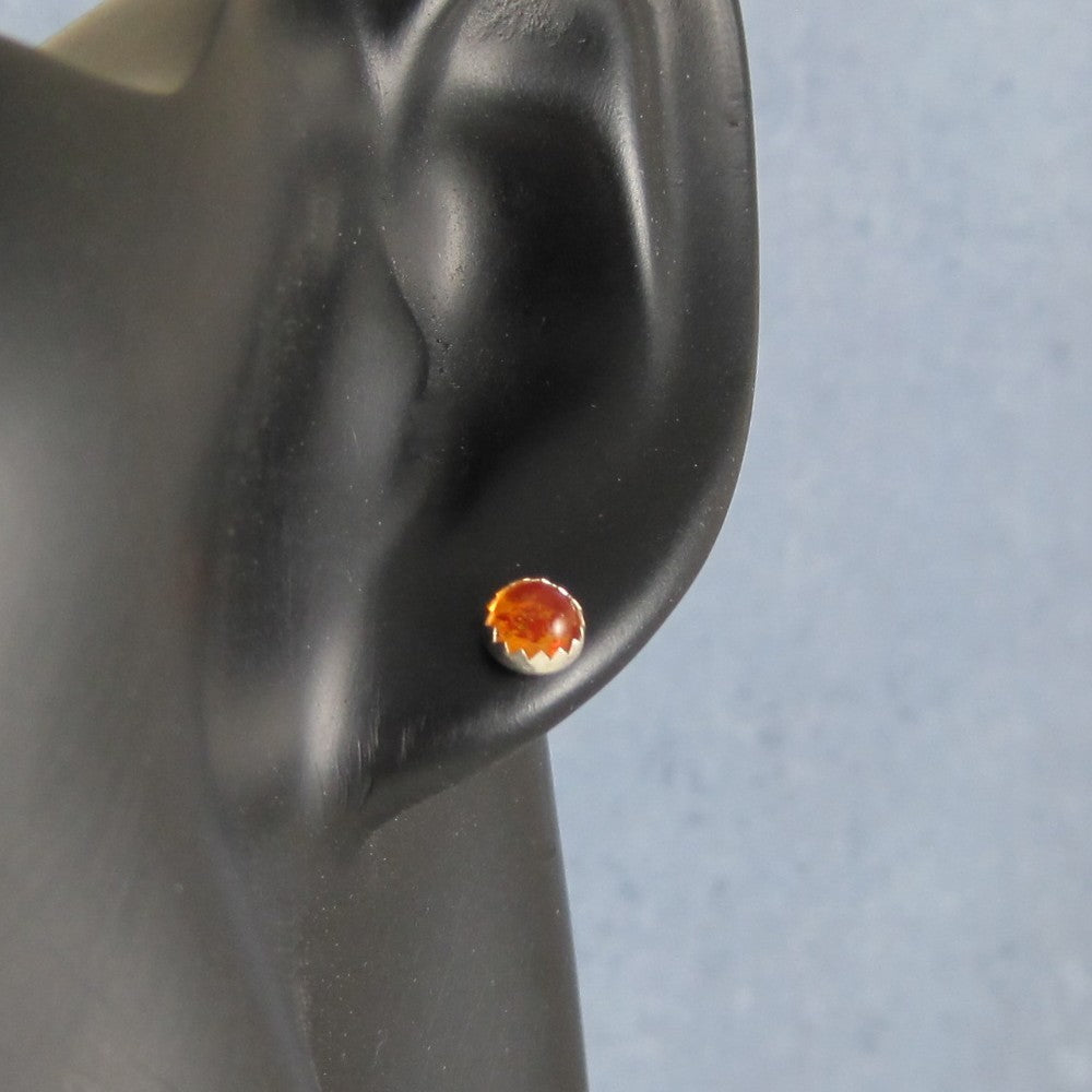 amber post earrings