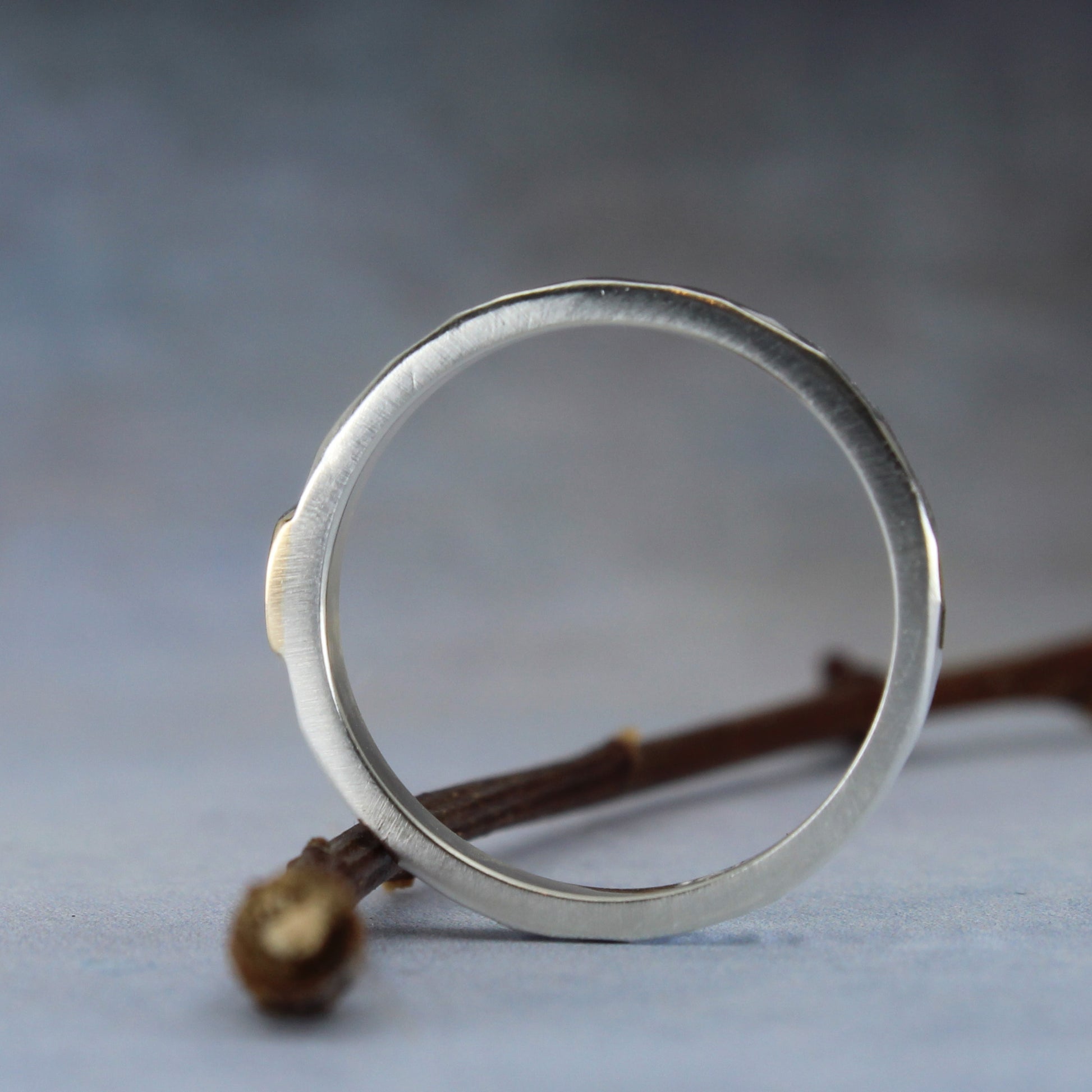 Side view of the paw print ring