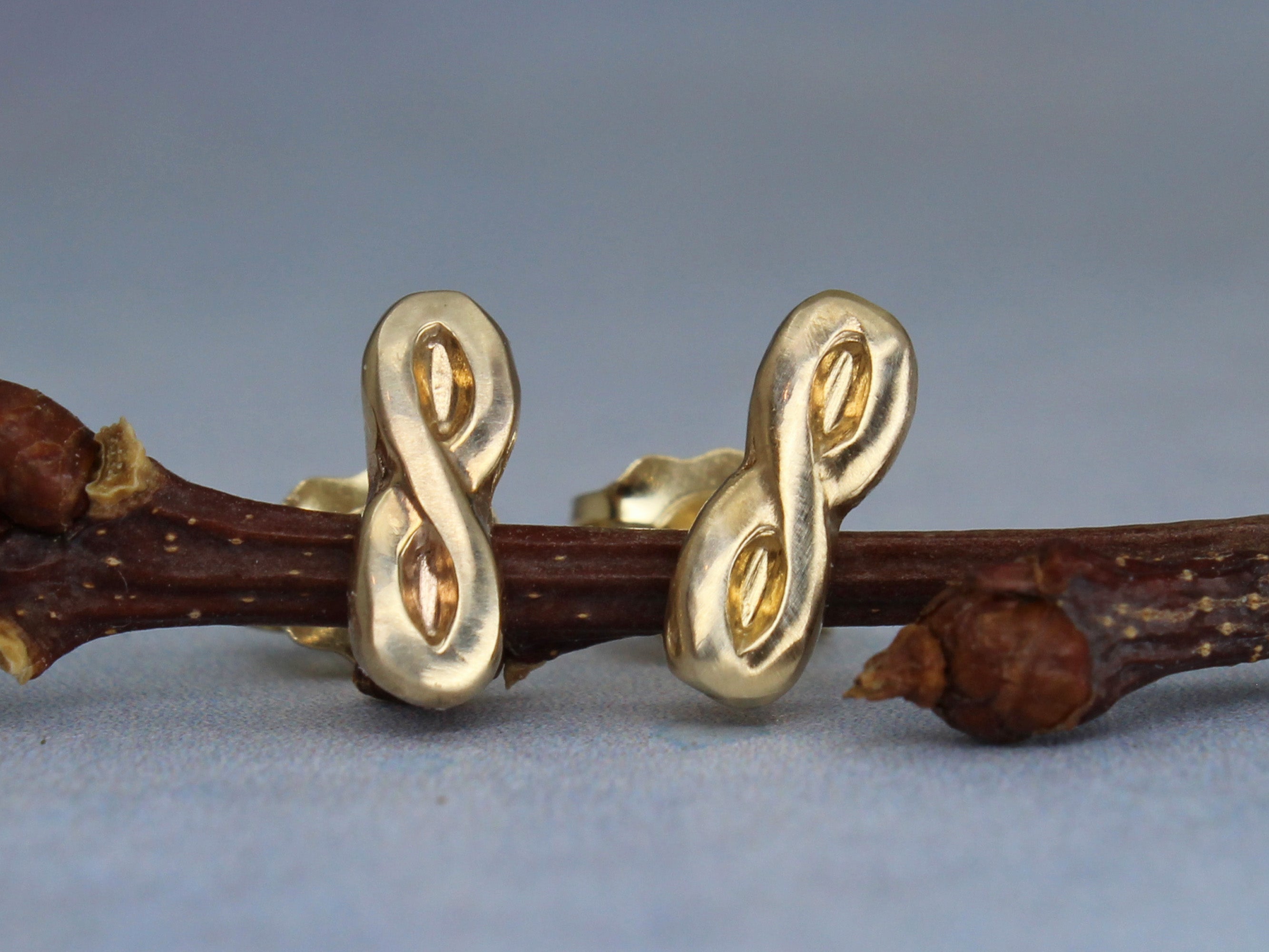 solid gold post earrings in 14k