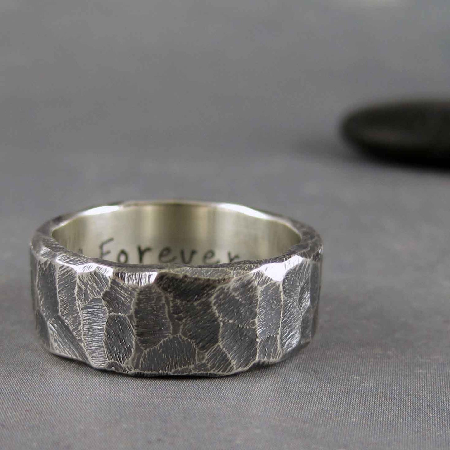 mens rustic wedding band