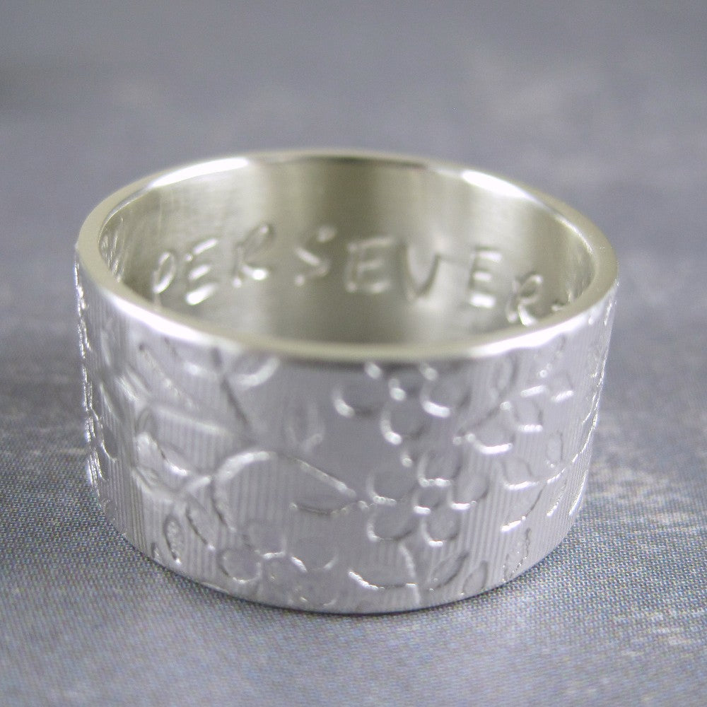 Personalized silver ring
