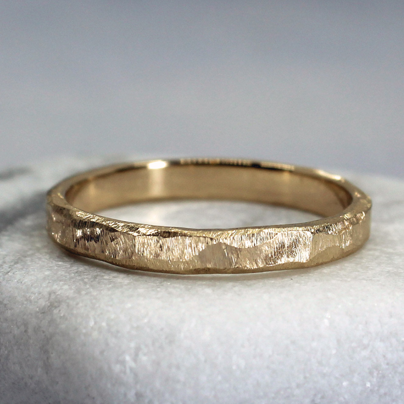 Rustic gold wedding ring