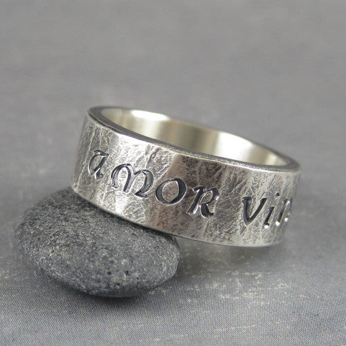 inscription sterling silver ring