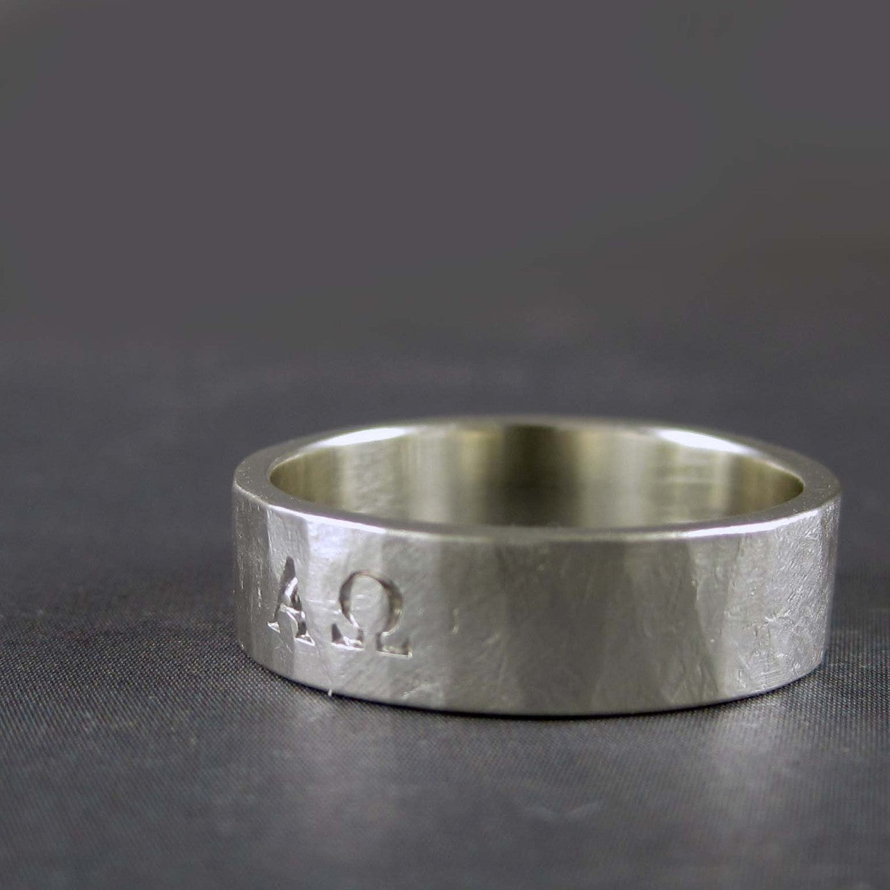 Sterling silver Alpha Omega ring – Two Silver Moons
