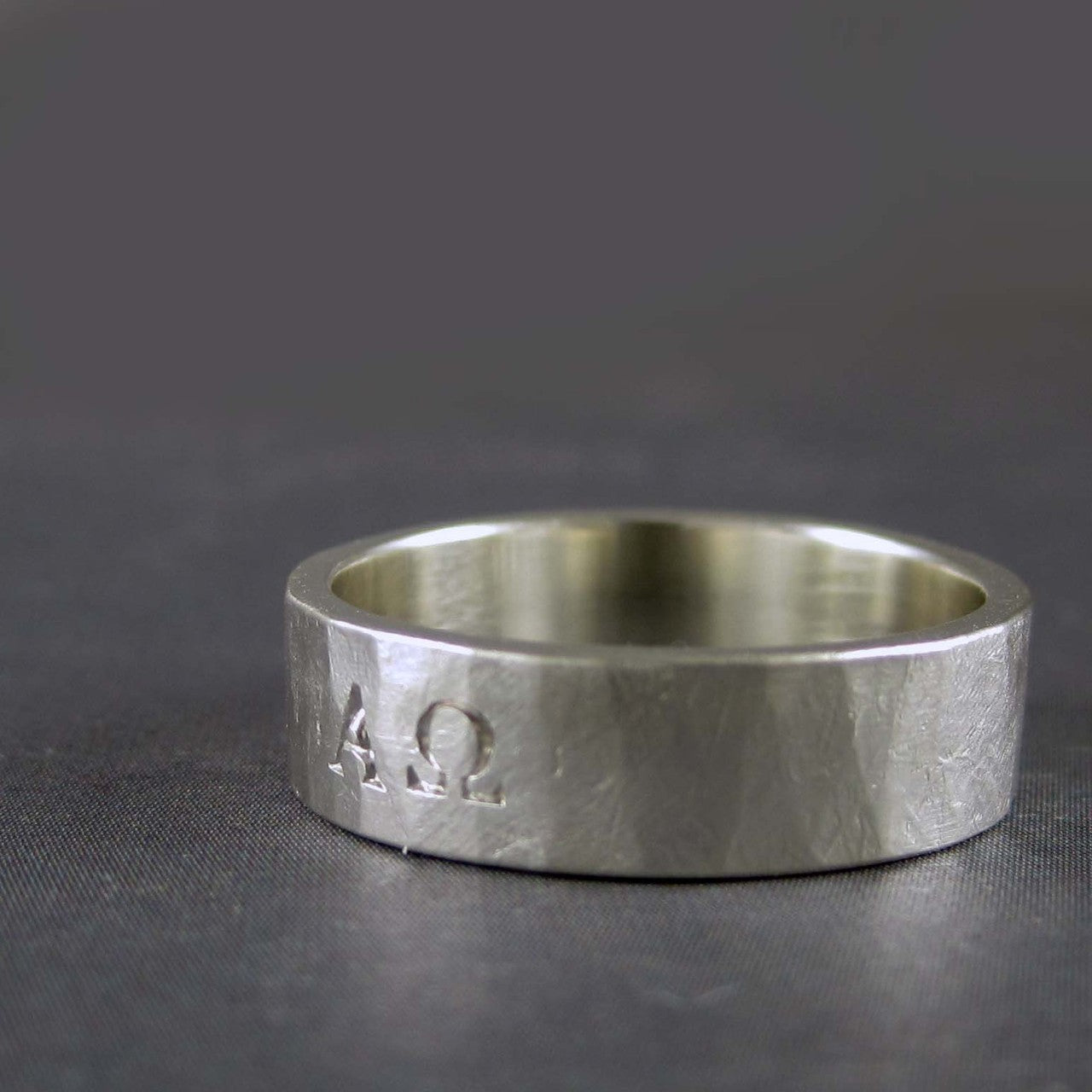 alpha omega ring in sterling silver