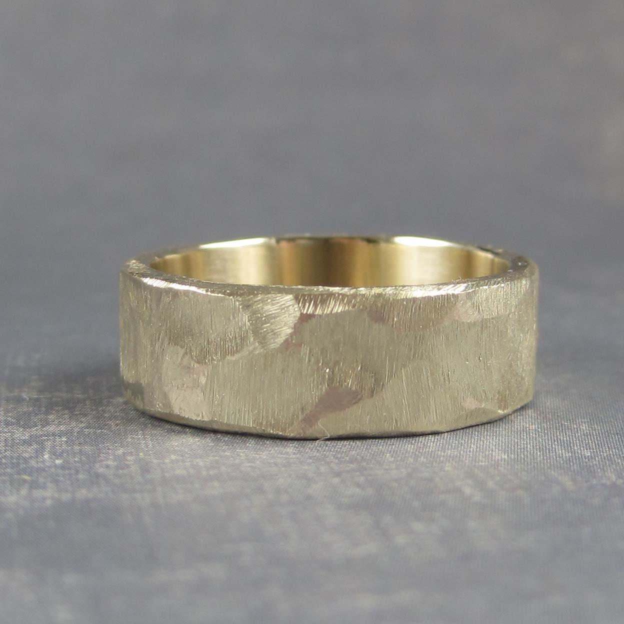 Unique mens gold band